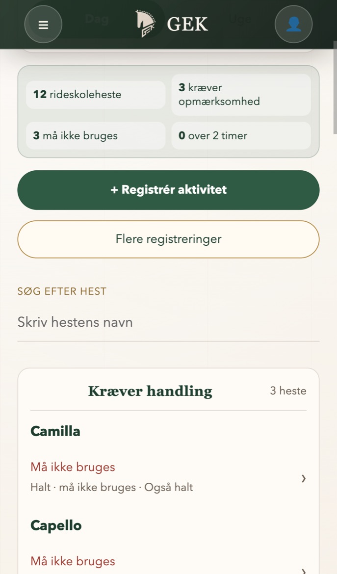 Hestejournal: tre heste kræver handling